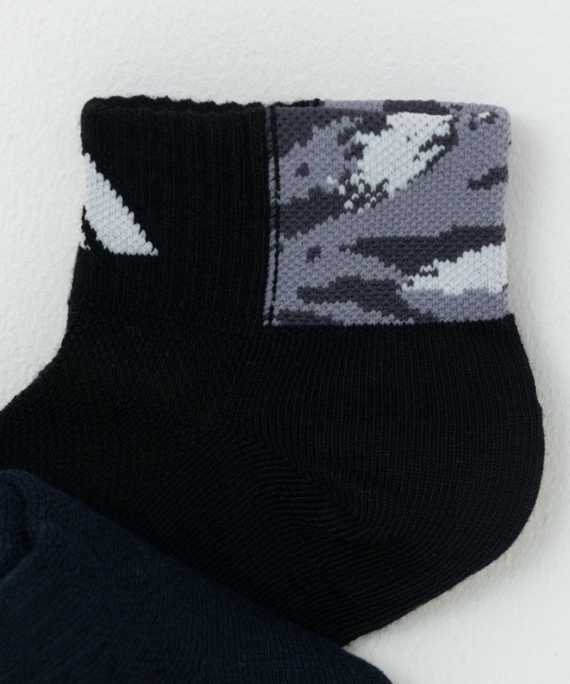 adidas  クォーターソックス かかと迷彩柄 3足組 キッズ商品画像-4