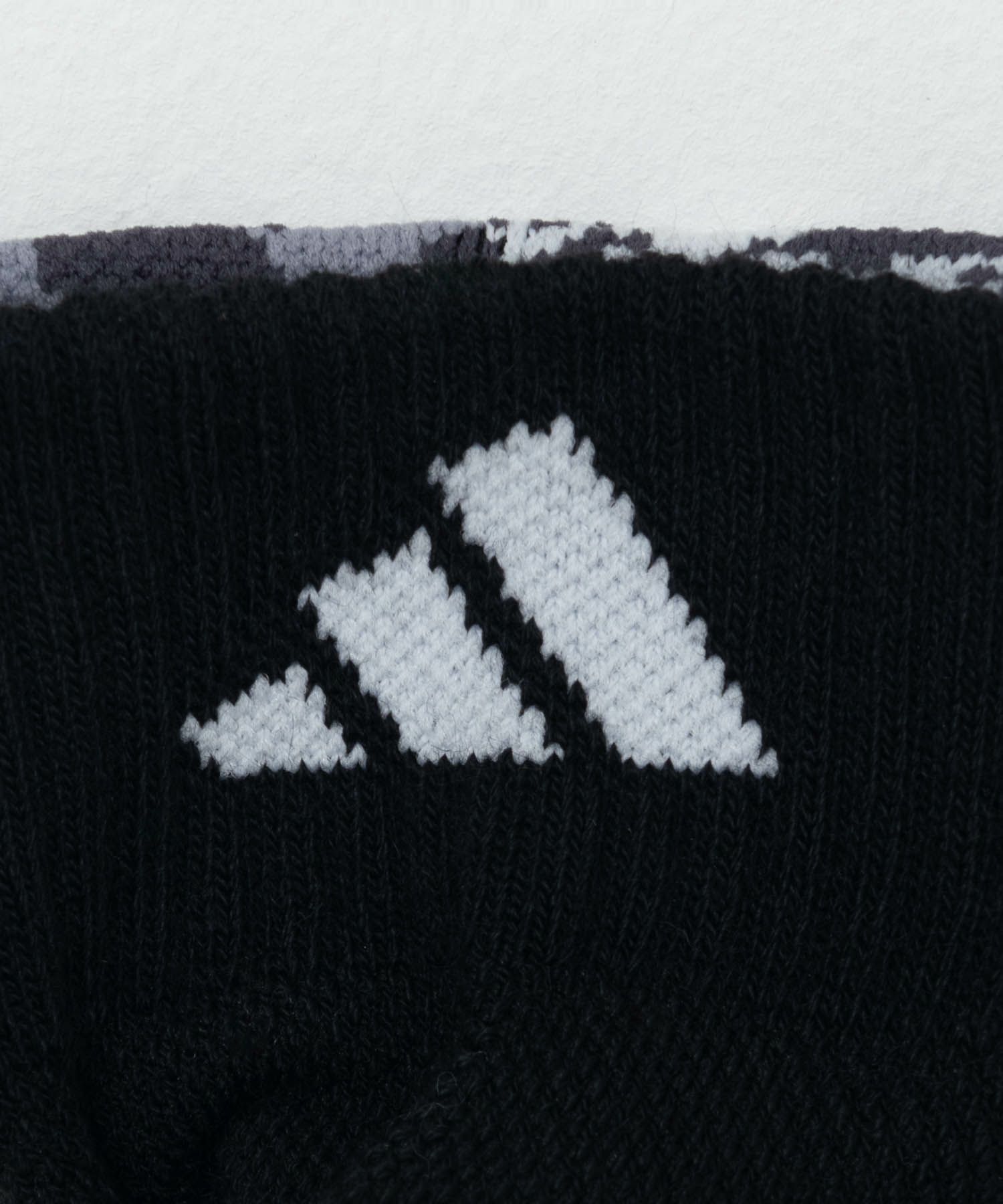 adidas クォーターソックス かかと迷彩柄 3足組 キッズ