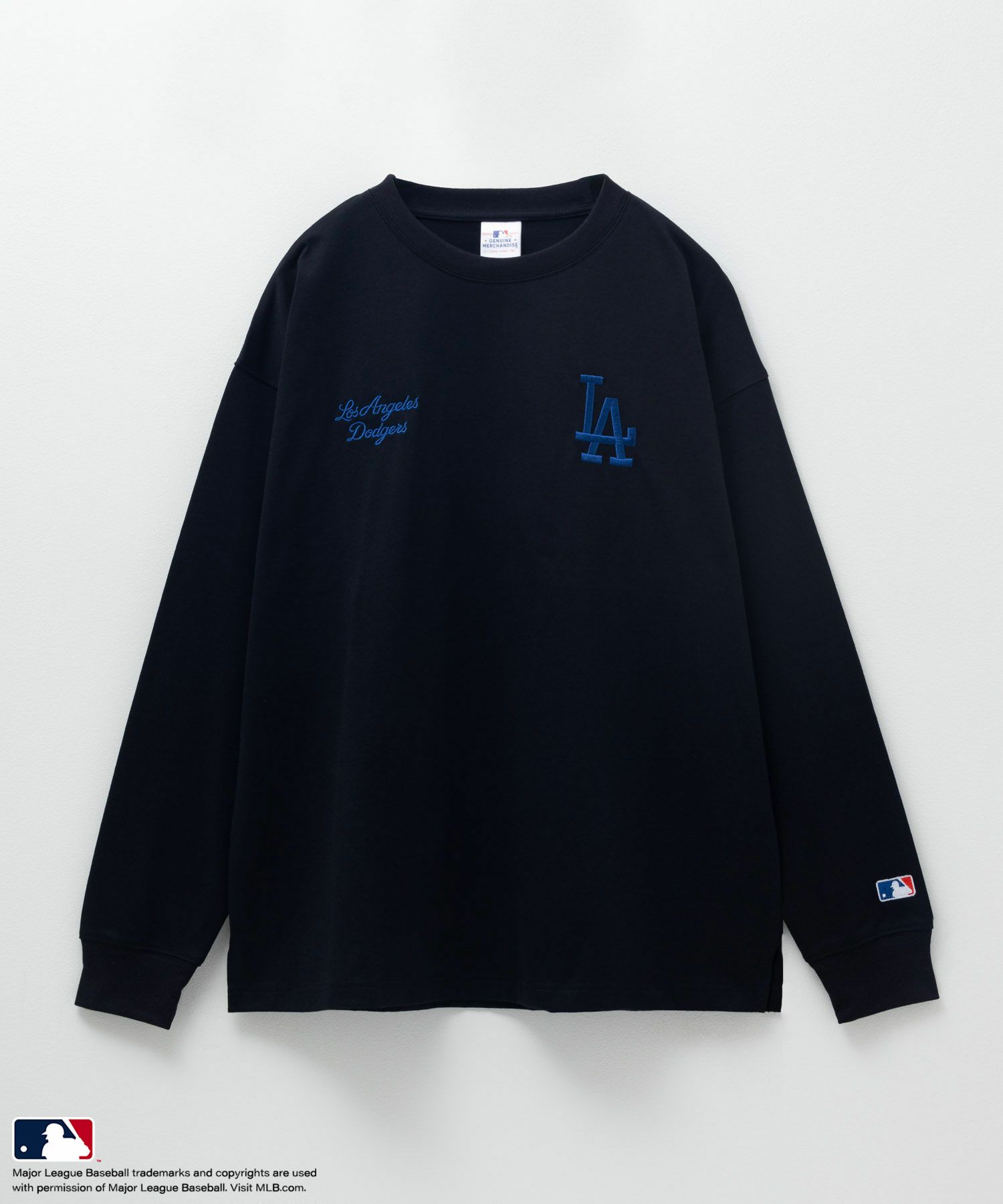 MLB ロゴ刺繍ロングスリーブTシャツ メンズ