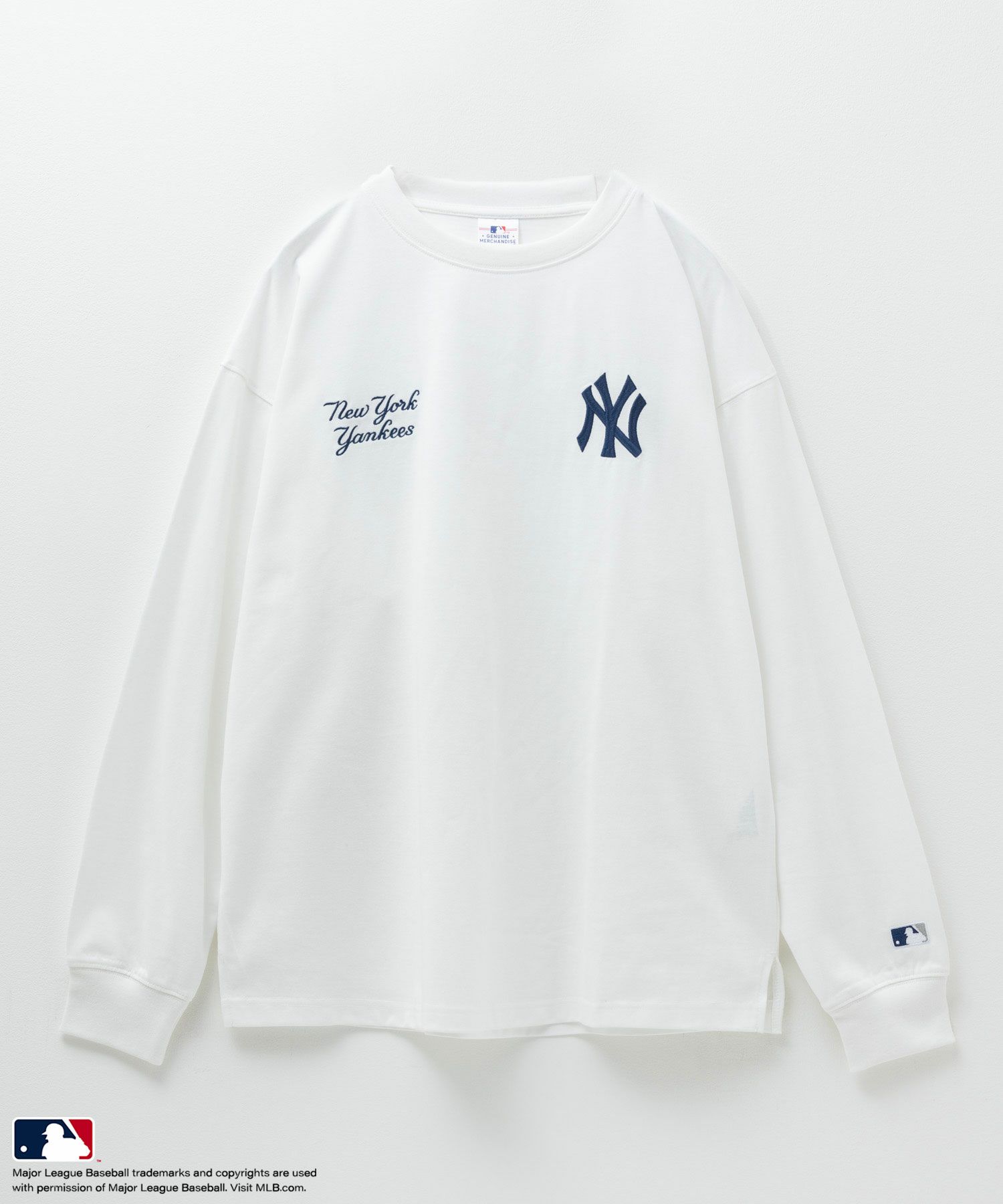 MLB ロゴ刺繍ロングスリーブTシャツ メンズ