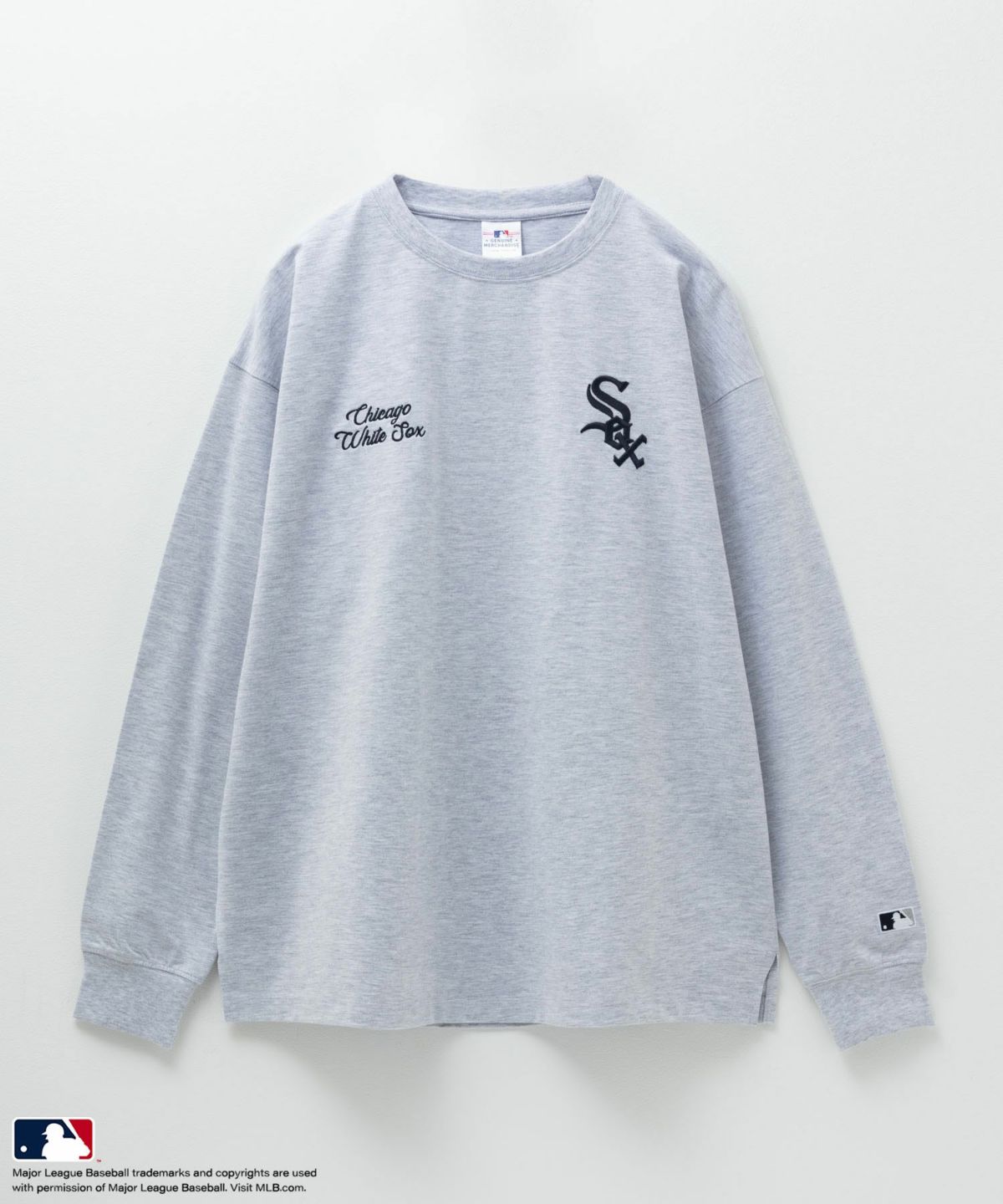 MLB ロゴ刺繍ロングスリーブTシャツ メンズ