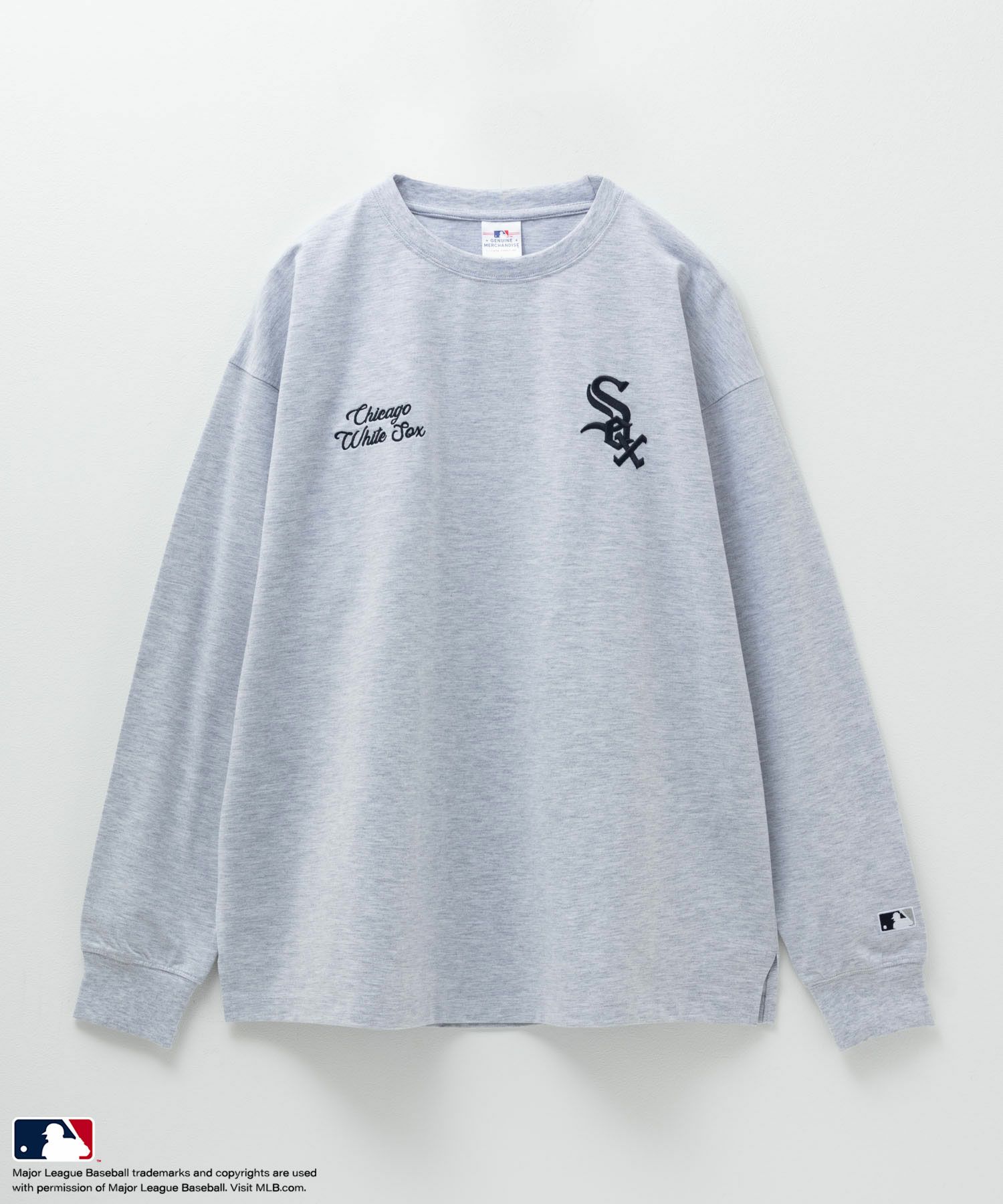 MLB ロゴ刺繍ロングスリーブTシャツ メンズ