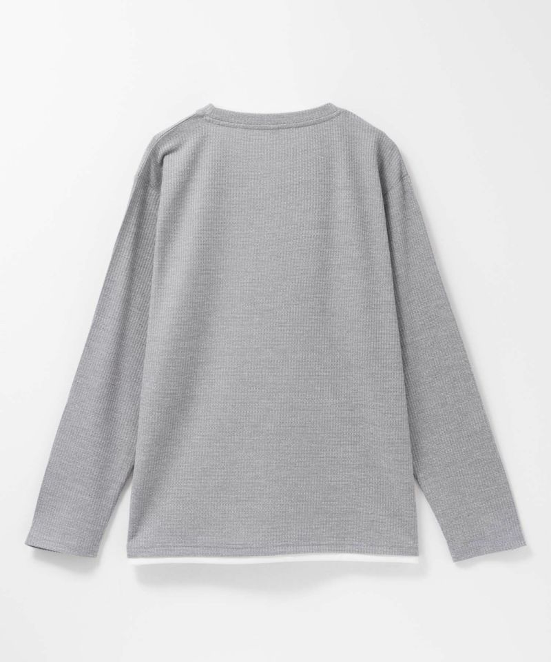 [値下げ]NAVY  時短メランジダブルクルーネックTシャツ メンズ商品画像-4