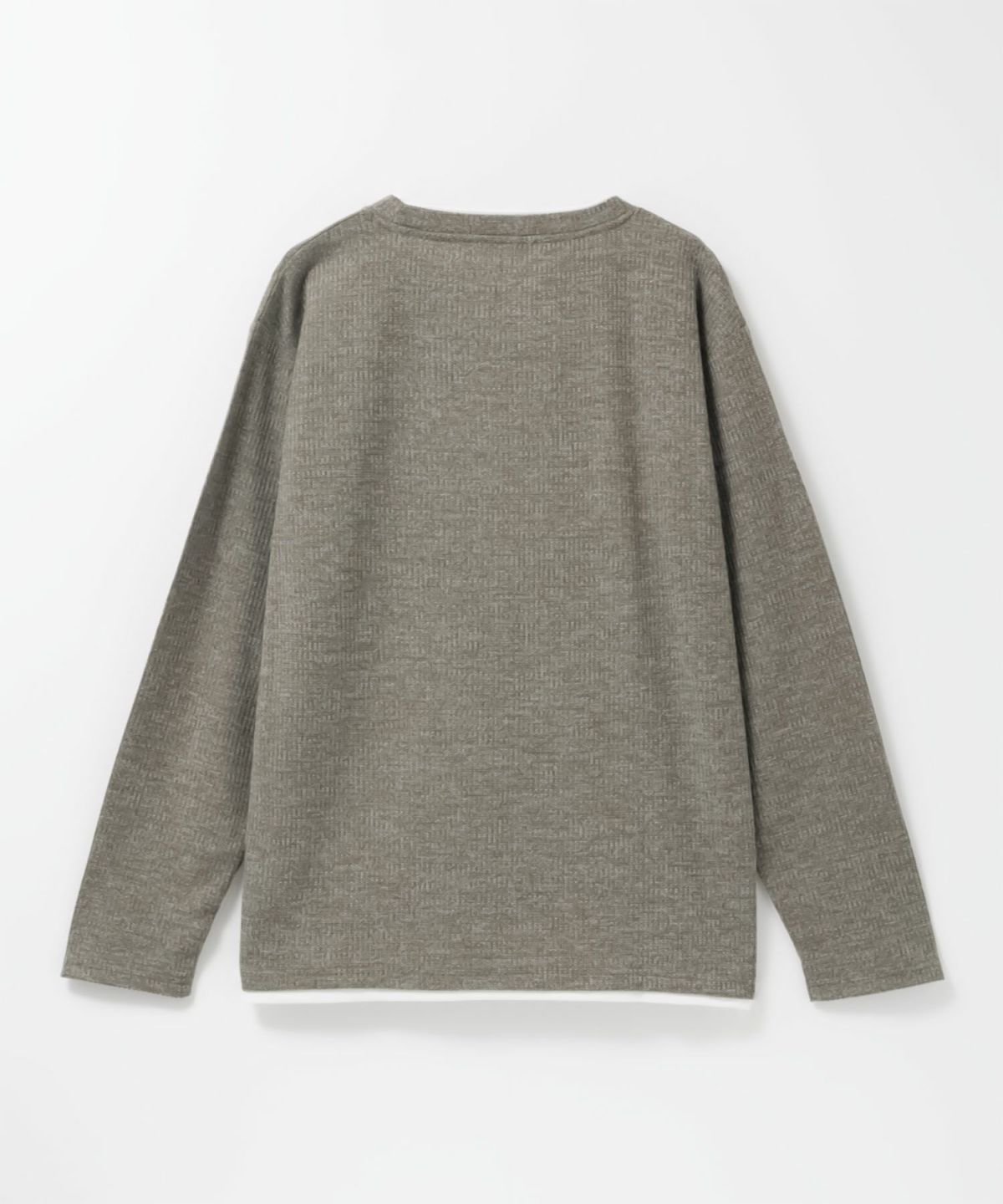 NAVY 時短メランジダブルクルーネックTシャツ メンズ