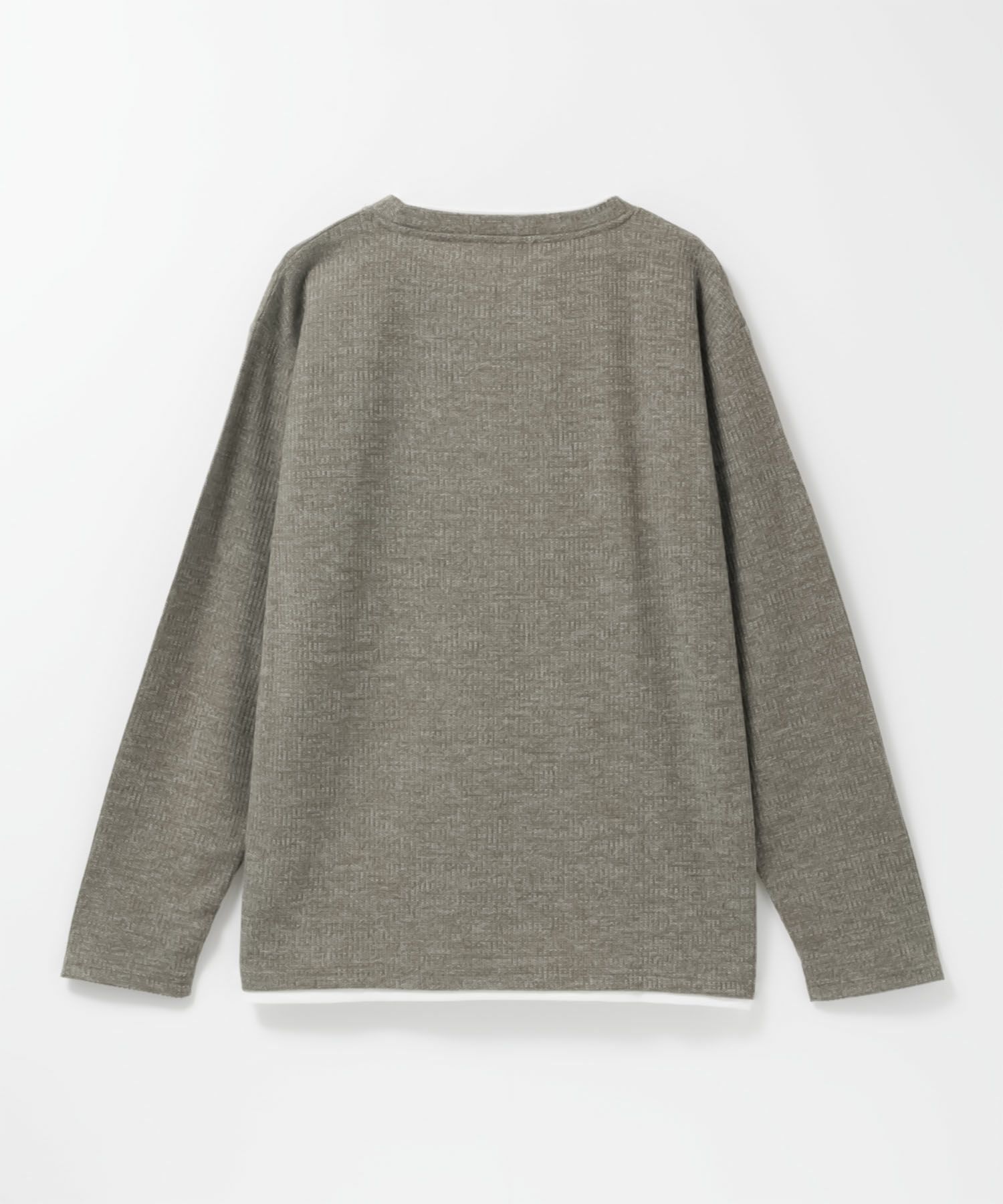 NAVY  時短メランジダブルクルーネックTシャツ メンズ商品サムネイル-6