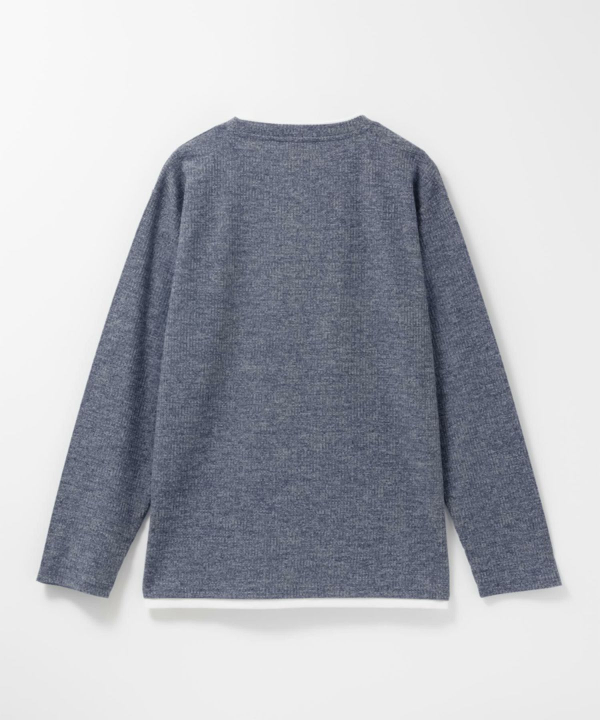 NAVY 時短メランジダブルクルーネックTシャツ メンズ