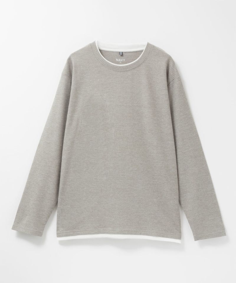 [値下げ]NAVY  時短メランジダブルクルーネックTシャツ メンズ商品画像-9