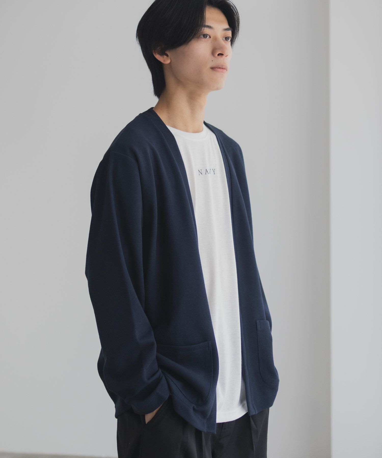 NAVY  着流しカーディガンアンサンブル メンズ商品サムネイル-5