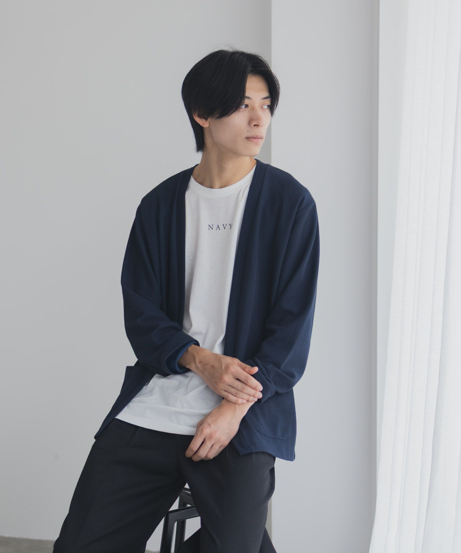 NAVY 着流しカーディガンアンサンブル メンズ