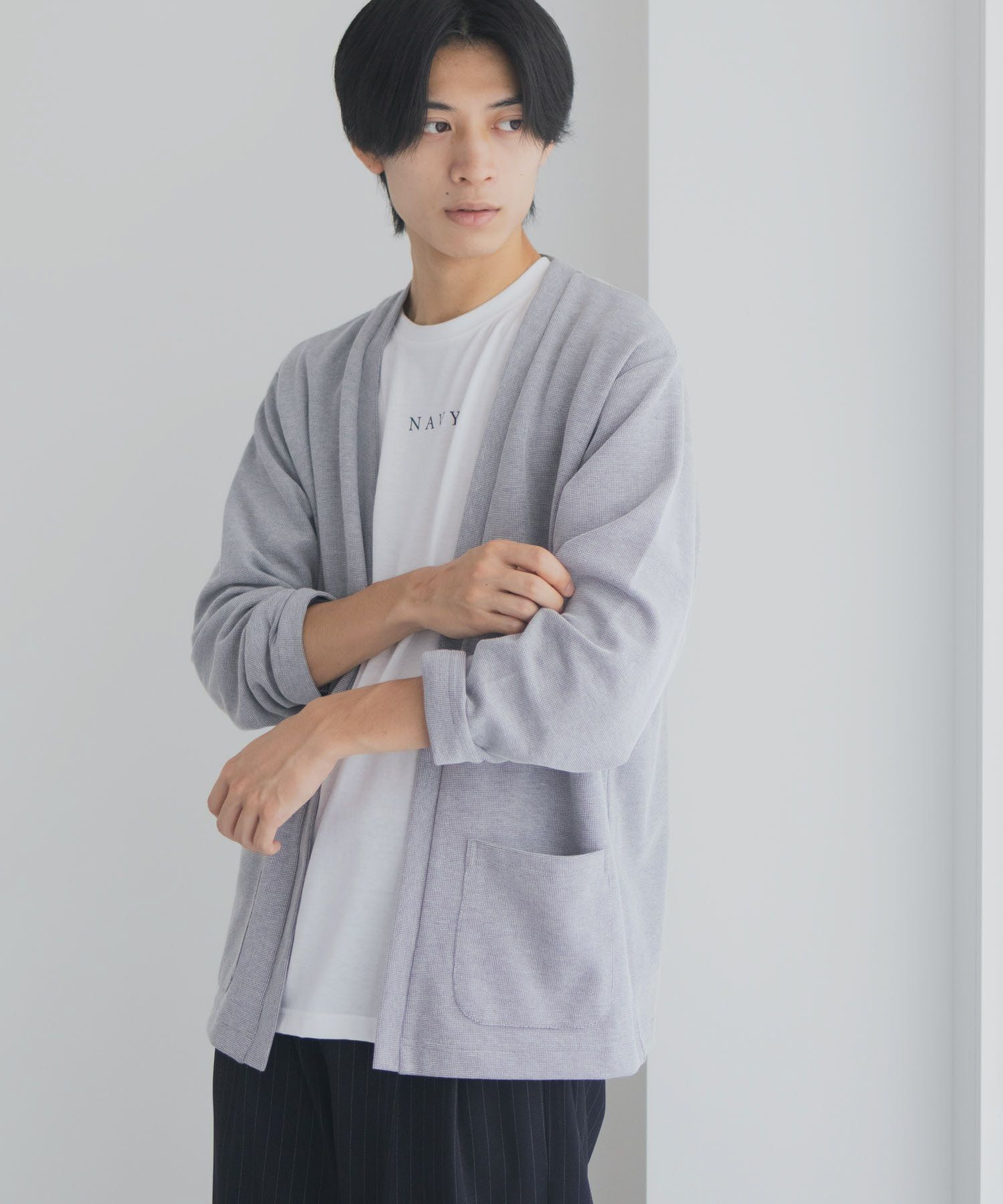 NAVY  着流しカーディガンアンサンブル メンズ商品画像-12
