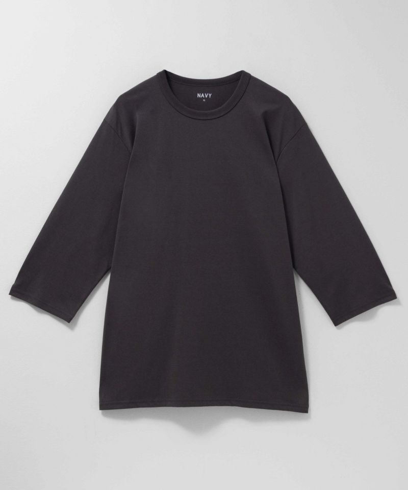 NAVY  抗菌天竺7分袖Tシャツ メンズ商品画像-5