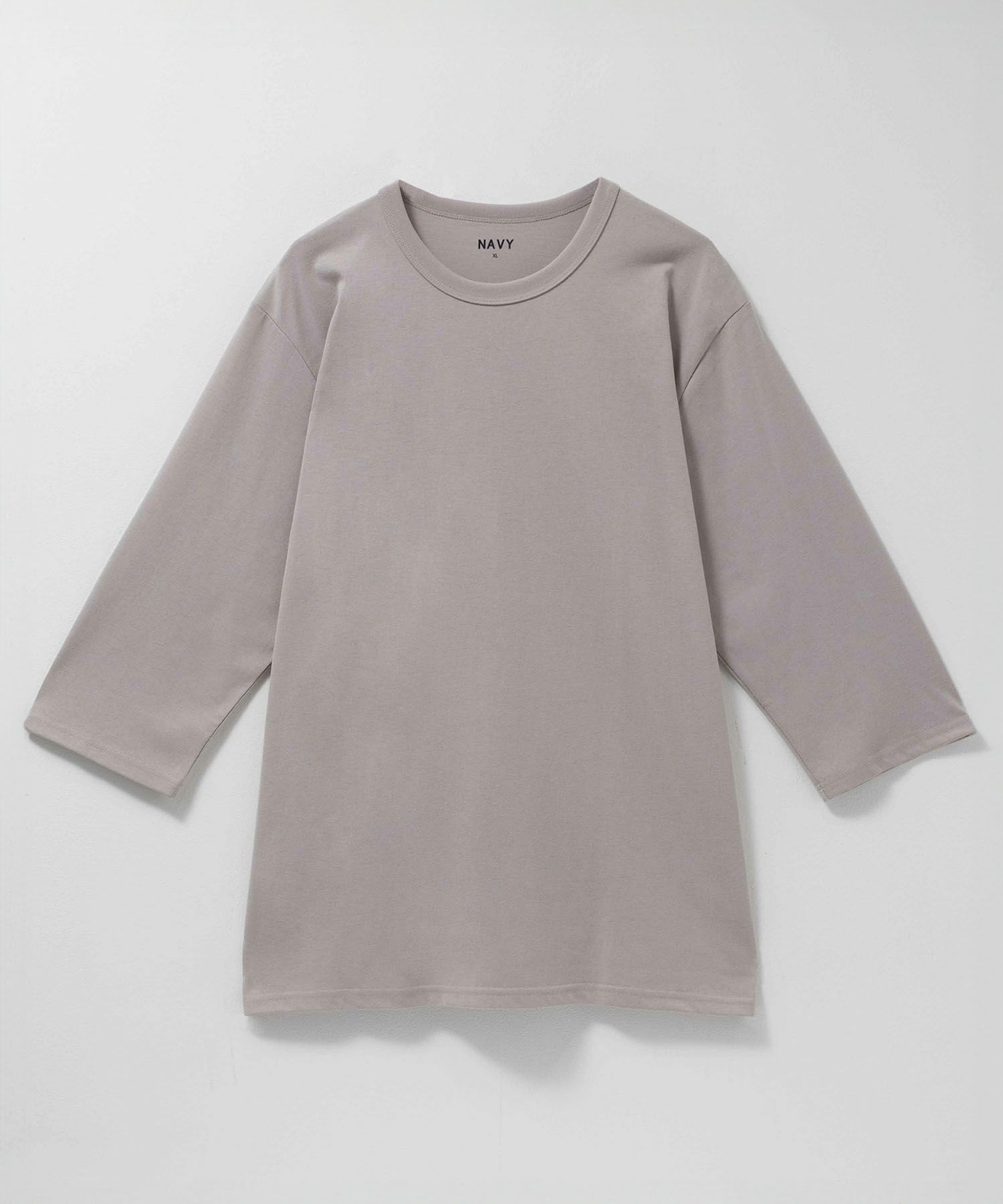 NAVY  抗菌天竺7分袖Tシャツ メンズ商品画像-9