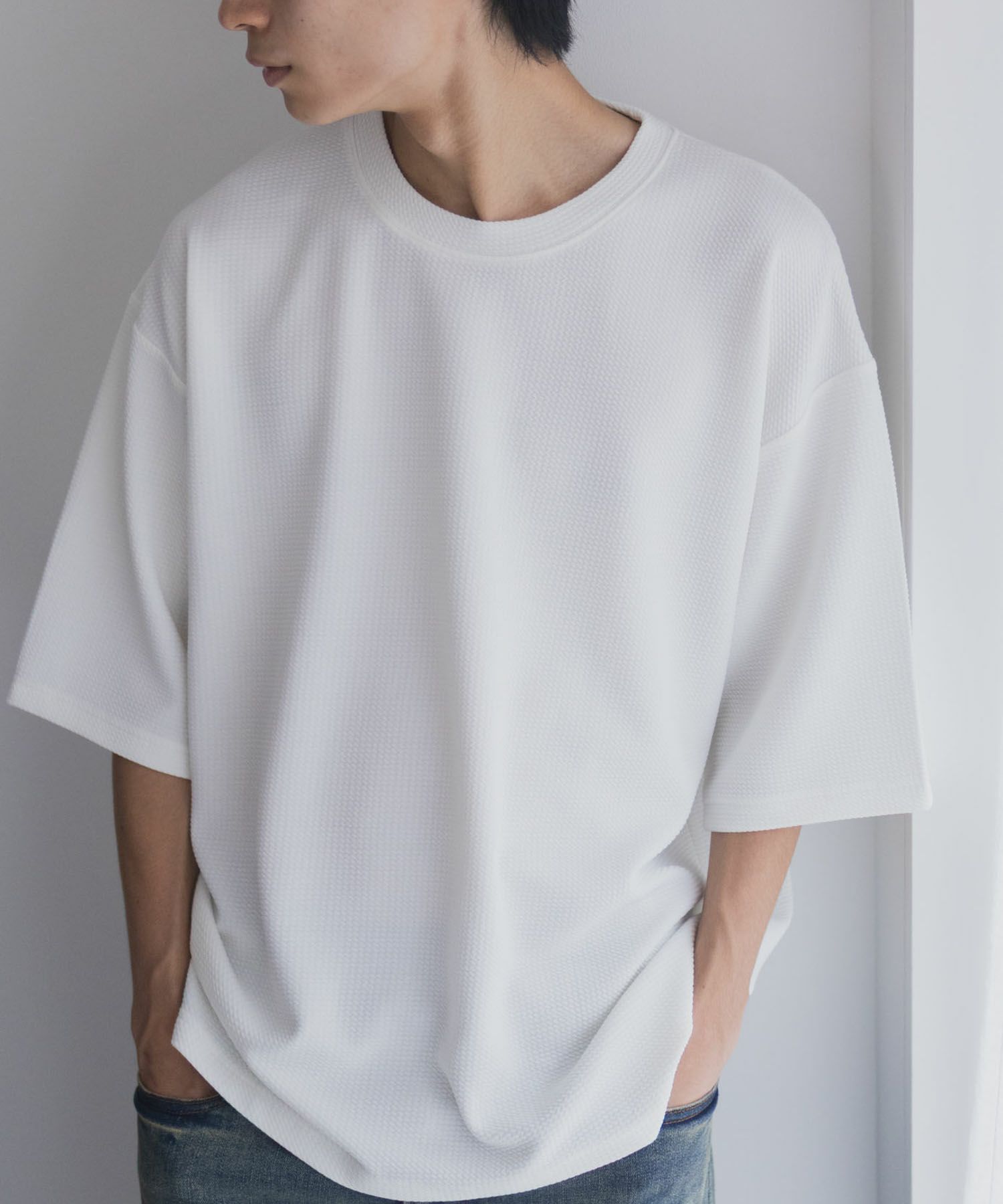 URBAN COLLECTION  AIR Smoosy ドライワッフル5分袖Tシャツ メンズ商品サムネイル-6
