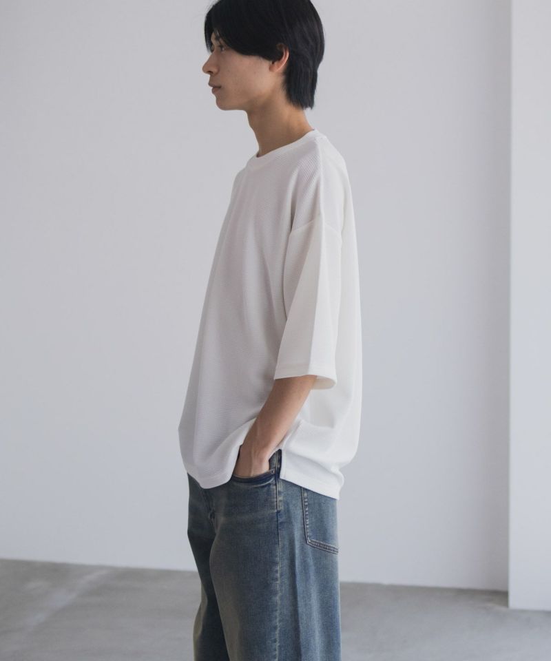 URBAN COLLECTION  AIR Smoosy ドライワッフル5分袖Tシャツ メンズ商品画像-8