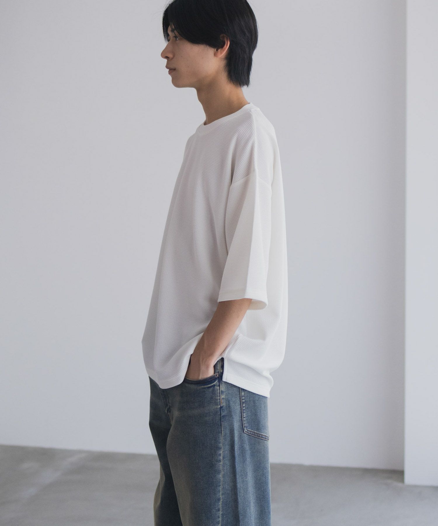 URBAN COLLECTION AIR Smoosy ドライワッフル5分袖Tシャツ メンズ商品サムネイル-8