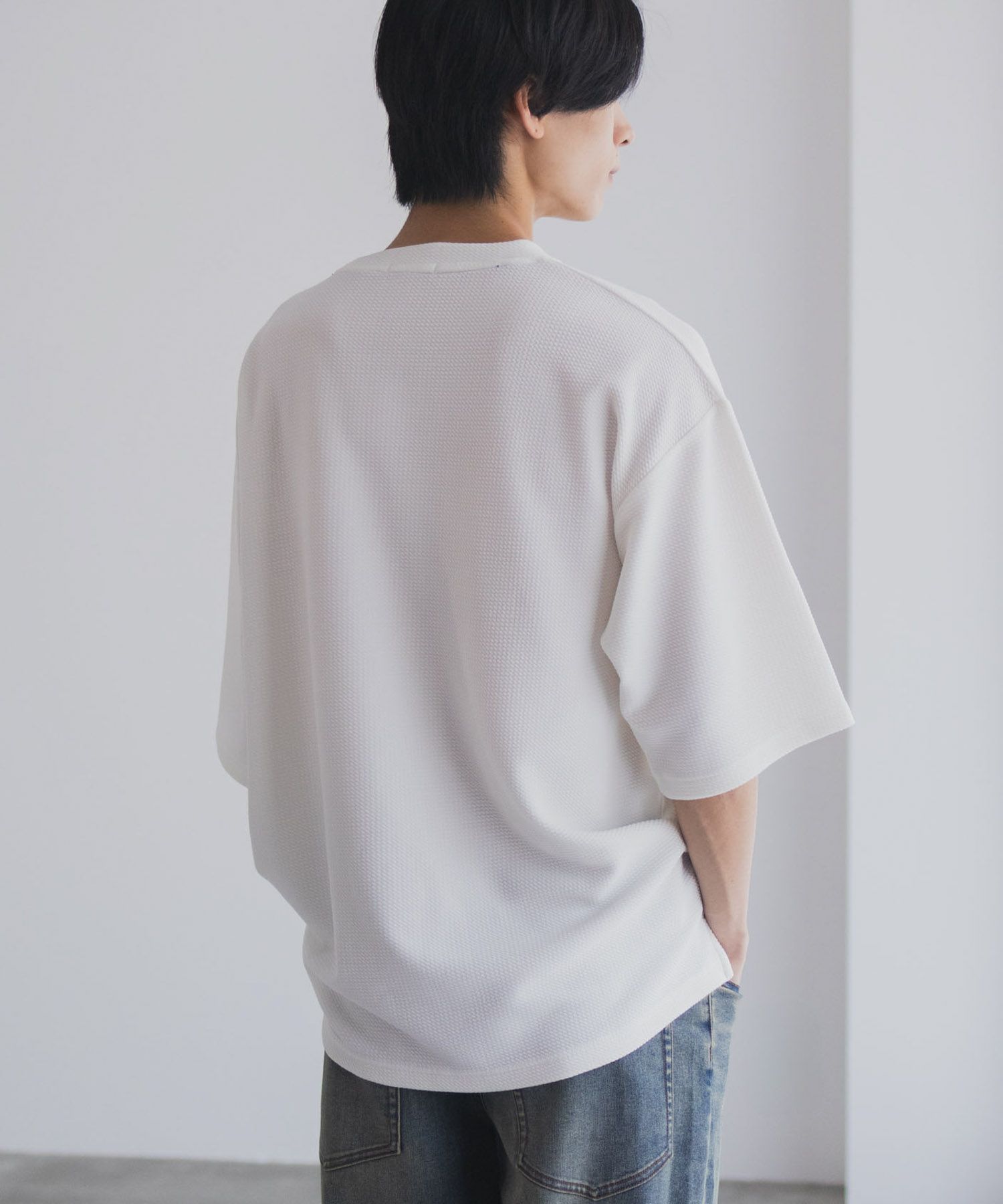 URBAN COLLECTION AIR Smoosy ドライワッフル5分袖Tシャツ メンズ商品画像-9