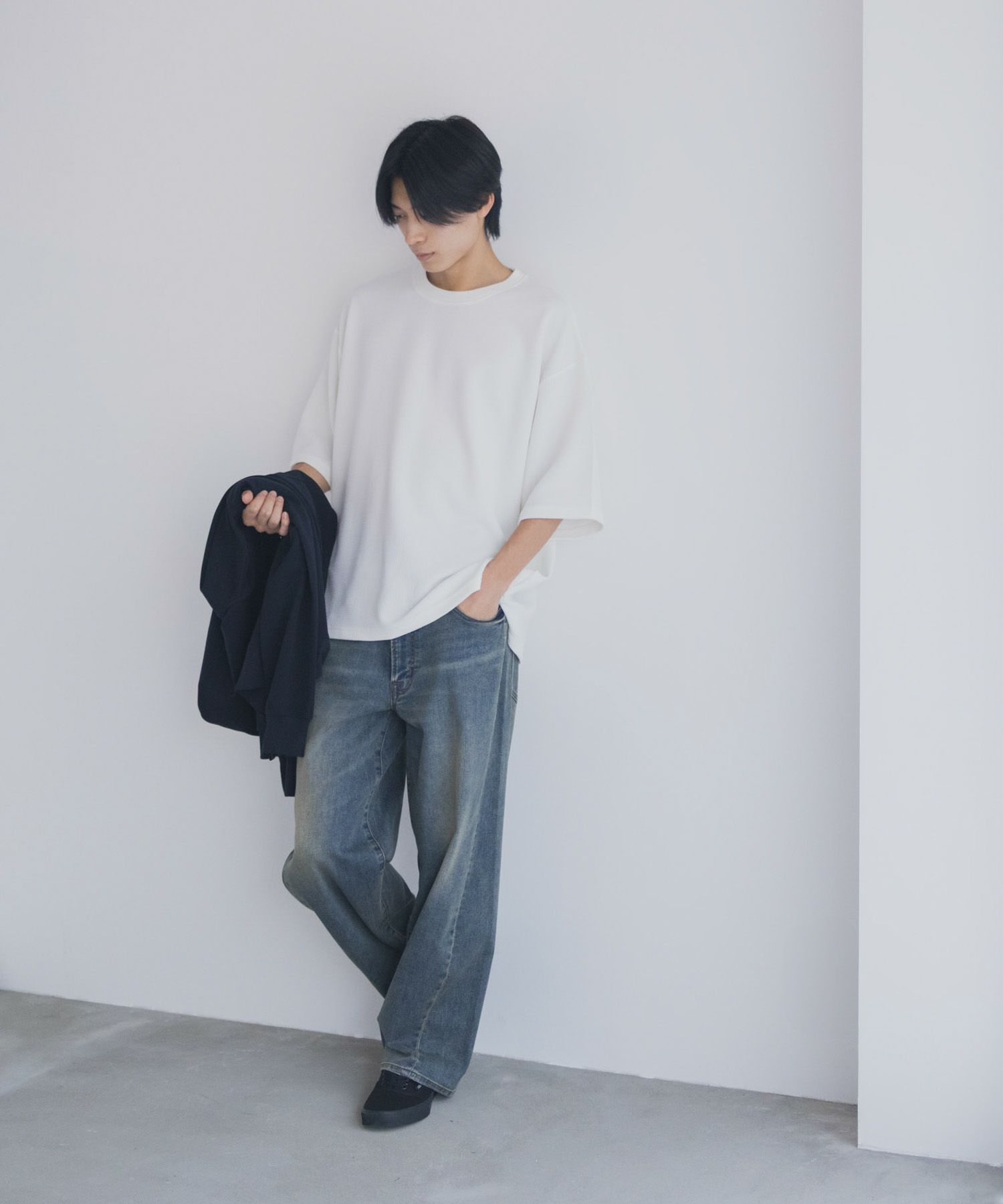 URBAN COLLECTION AIR Smoosy ドライワッフル5分袖Tシャツ メンズ