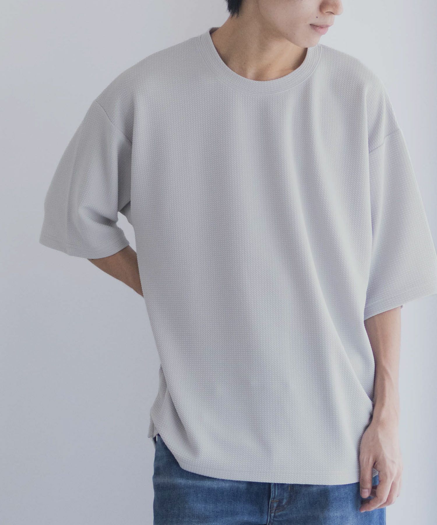 URBAN COLLECTION AIR Smoosy ドライワッフル5分袖Tシャツ メンズ
