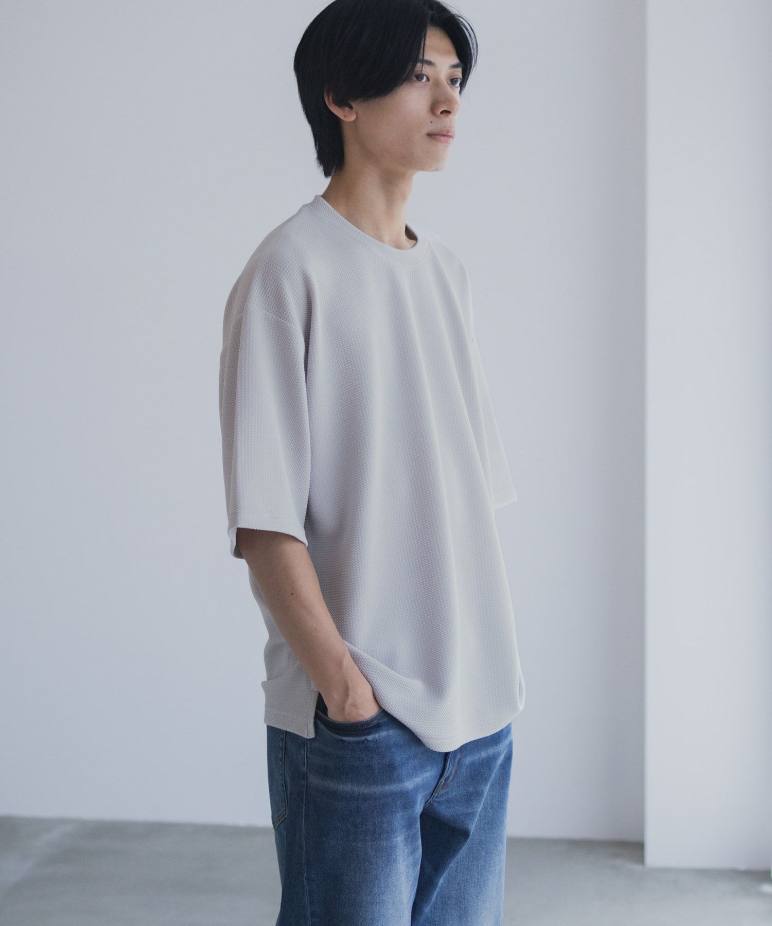 URBAN COLLECTION  AIR Smoosy ドライワッフル5分袖Tシャツ メンズ商品サムネイル-13