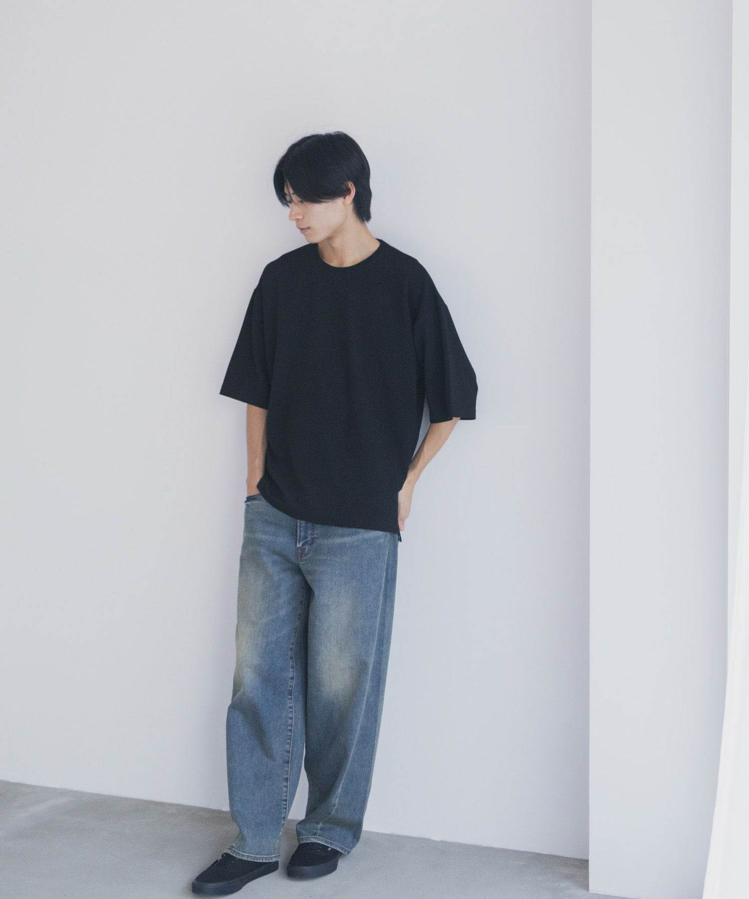 URBAN COLLECTION AIR Smoosy ドライワッフル5分袖Tシャツ メンズ