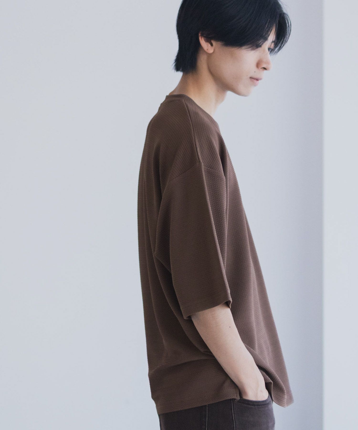 URBAN COLLECTION AIR Smoosy ドライワッフル5分袖Tシャツ メンズ