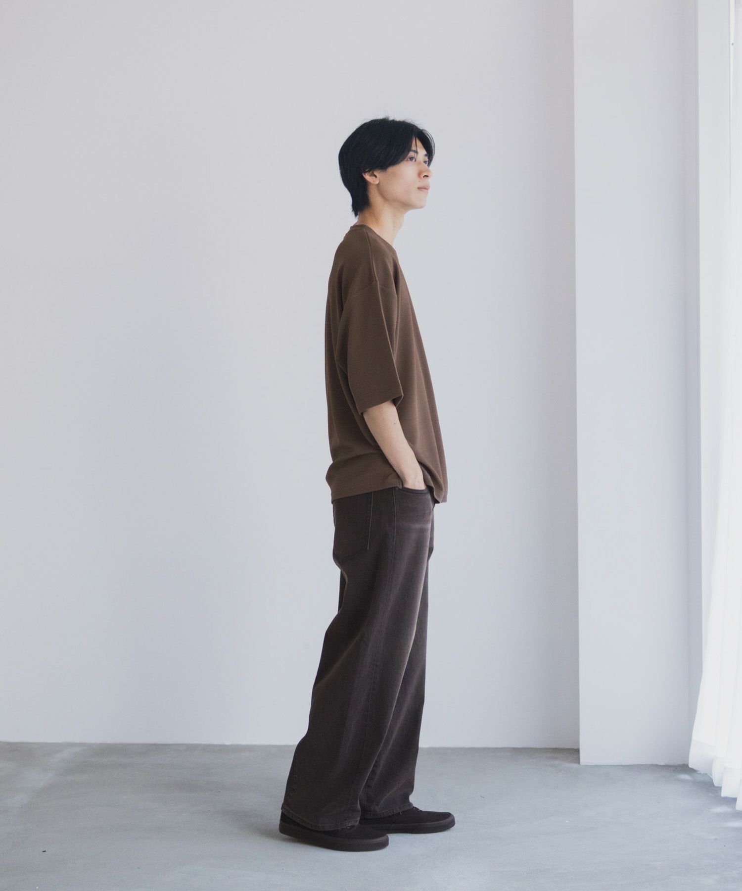 URBAN COLLECTION AIR Smoosy ドライワッフル5分袖Tシャツ メンズ
