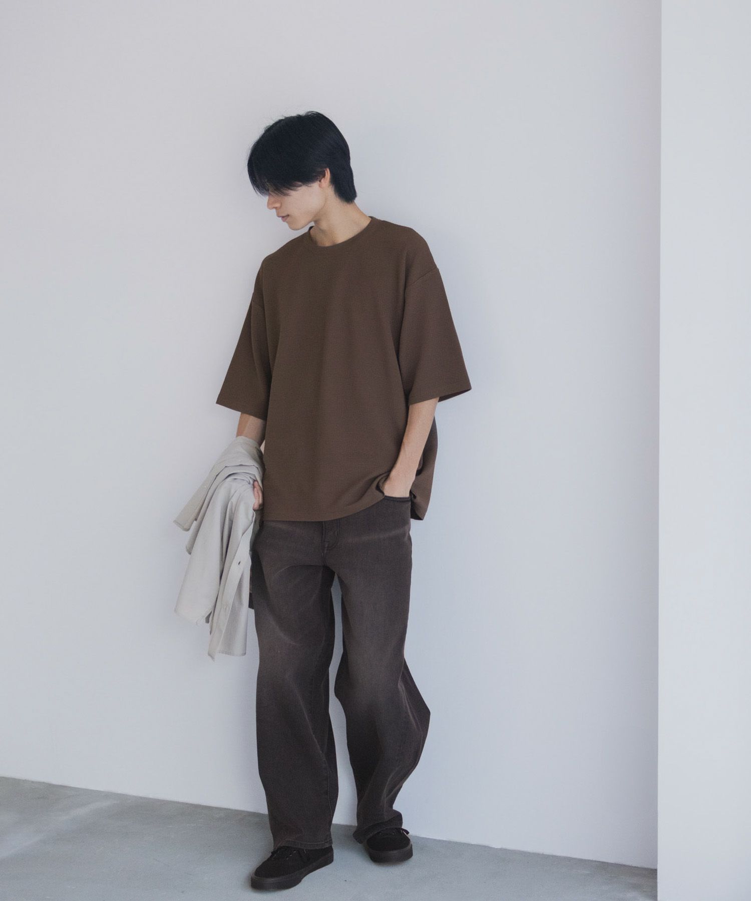 URBAN COLLECTION AIR Smoosy ドライワッフル5分袖Tシャツ メンズ