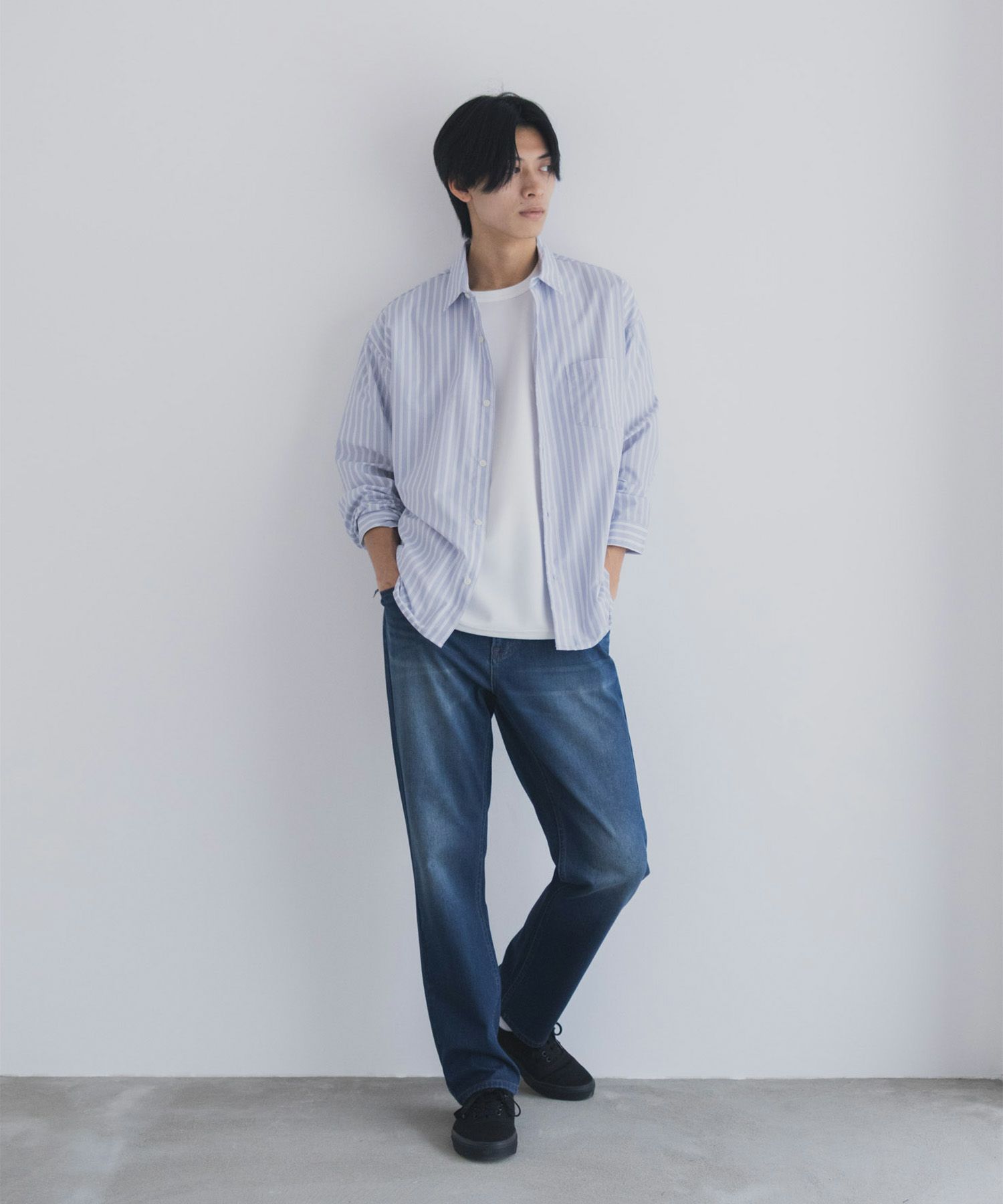 NAVY RUN DENIM ストレートパンツ メンズ