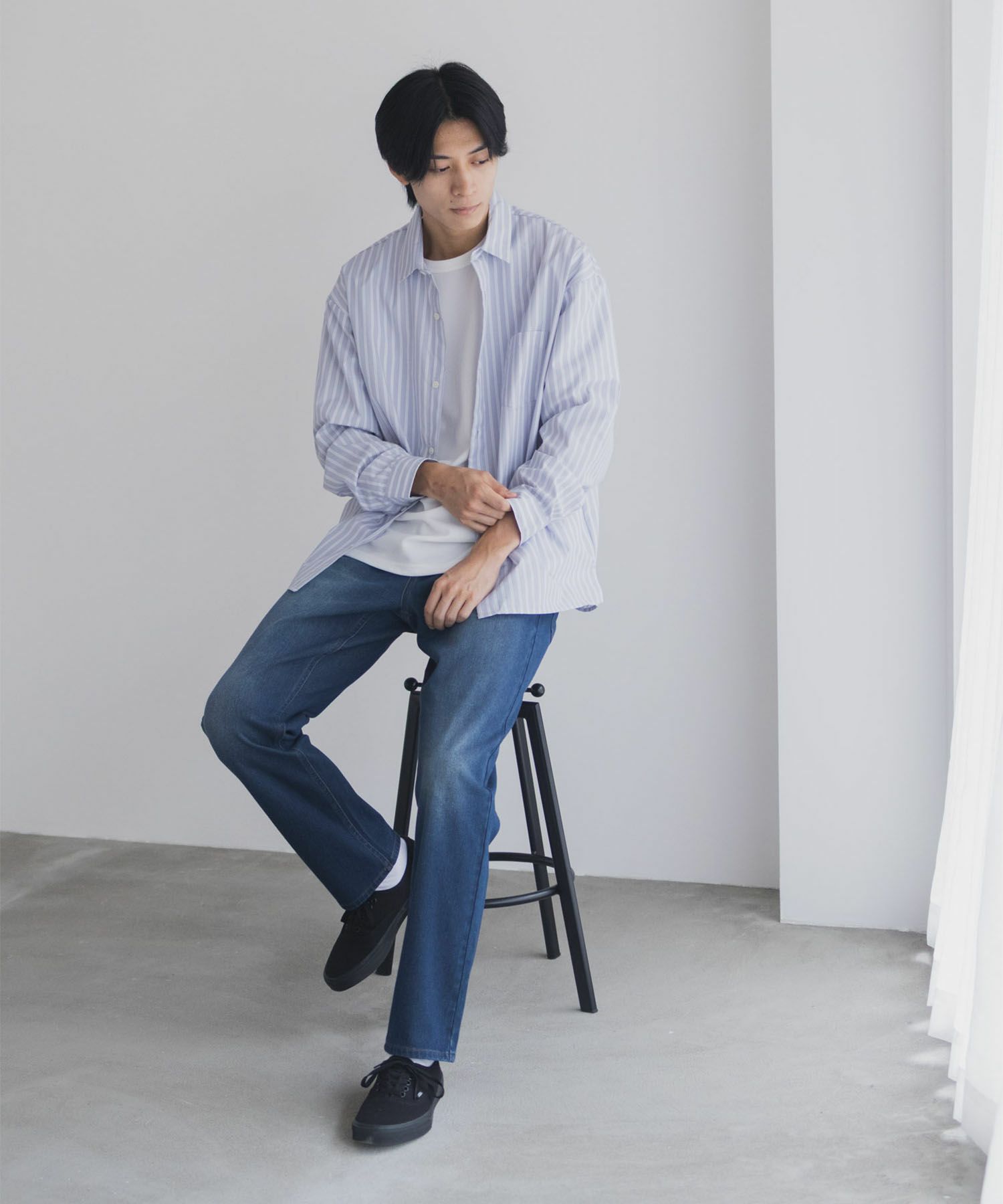 NAVY  RUN DENIM ストレートパンツ メンズ商品サムネイル-10