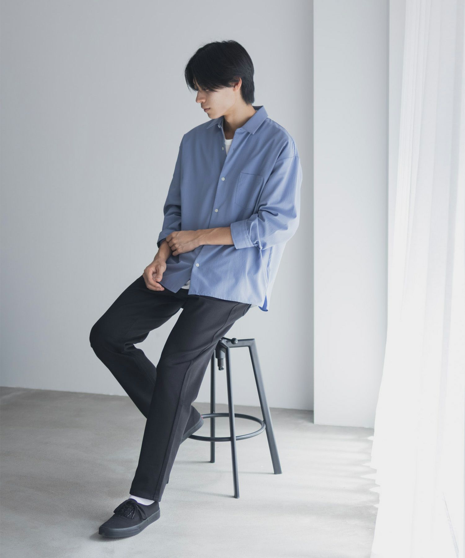 NAVY RUN DENIM ストレートパンツ メンズ