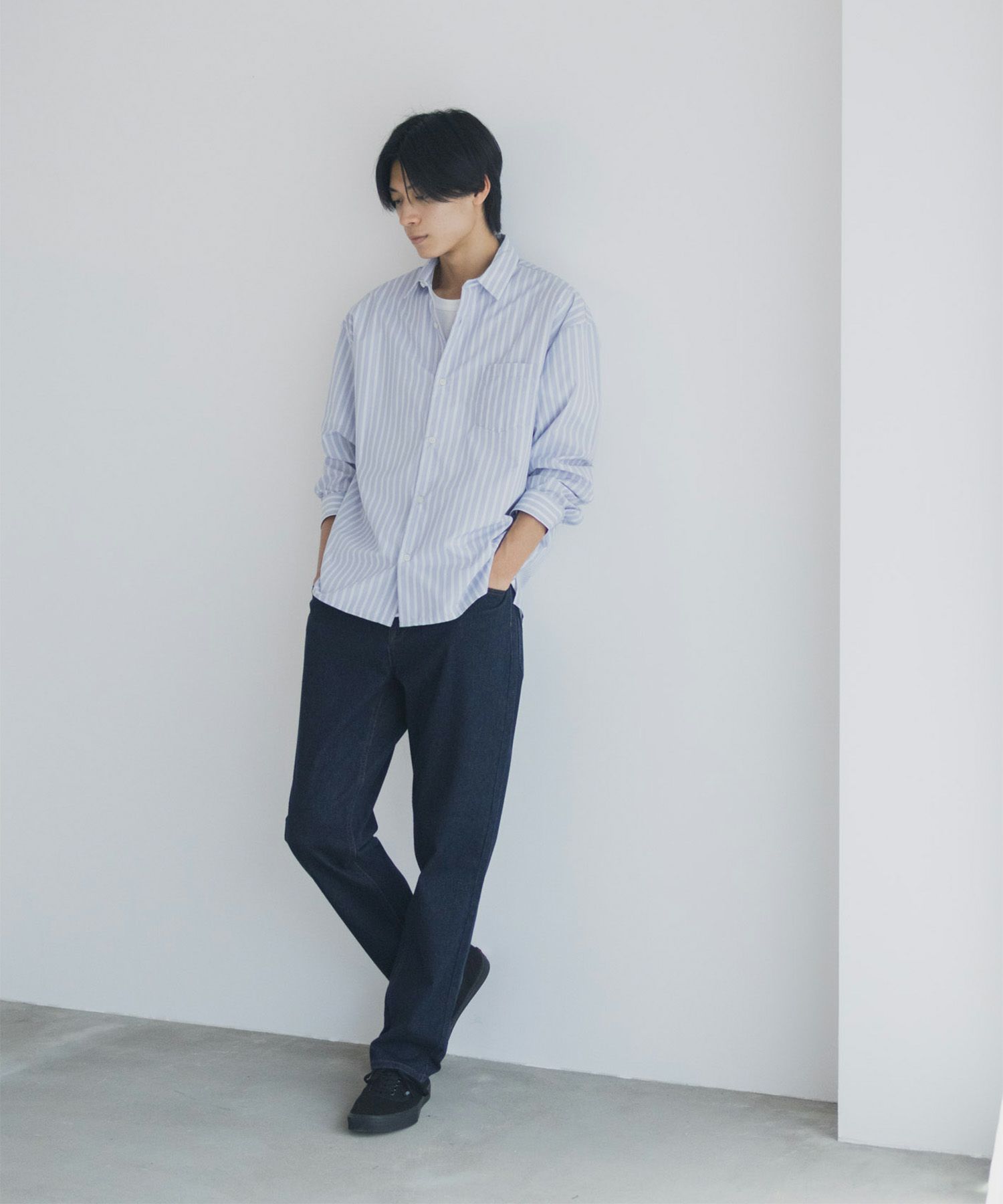 NAVY RUN DENIM ストレートパンツ メンズ