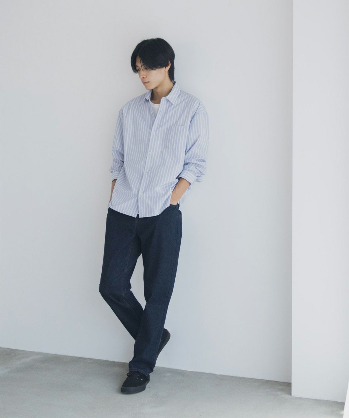 NAVY RUN DENIM ストレートパンツ メンズ