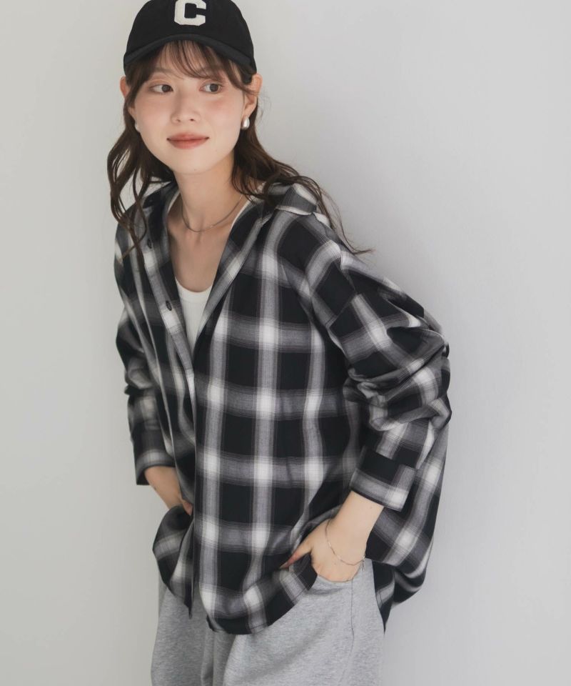 nAvy  バックタック前開きシャツ レディース商品画像-1