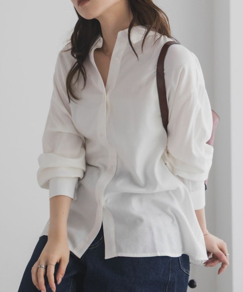 nAvy  バックタック前開きシャツ レディース商品画像-2