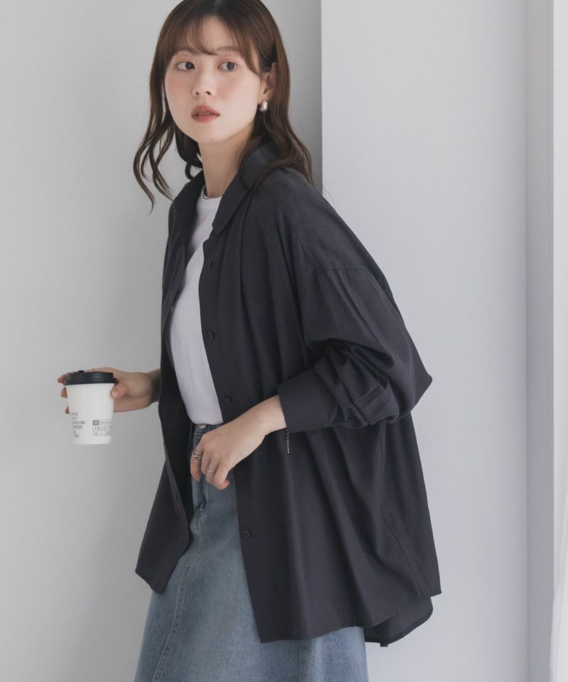 nAvy バックタック前開きシャツ レディース商品画像-3