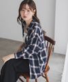nAvy バックタック前開きシャツ レディース