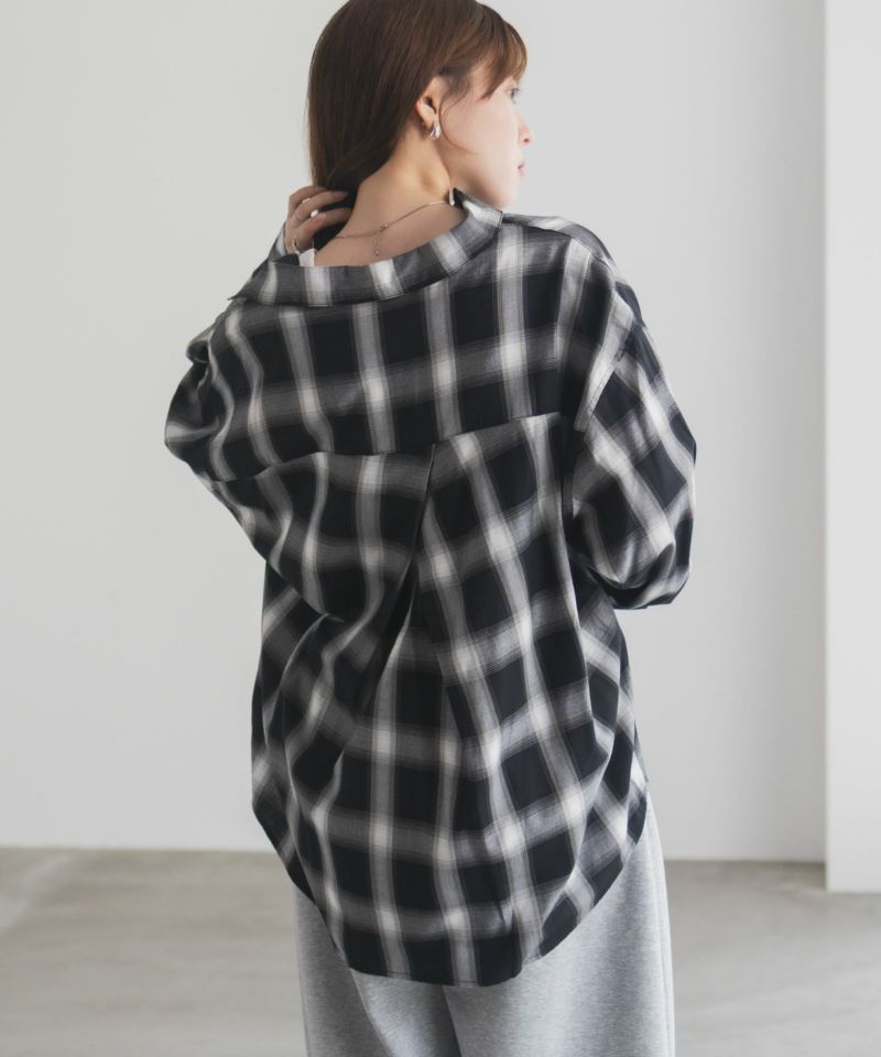 nAvy バックタック前開きシャツ レディース商品画像-10