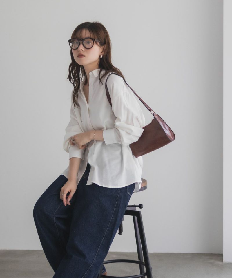 nAvy  バックタック前開きシャツ レディース商品画像-14