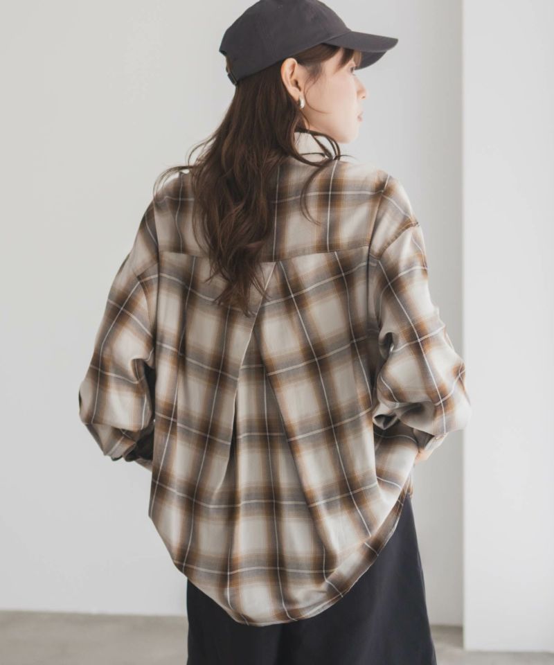 nAvy バックタック前開きシャツ レディース商品画像-25