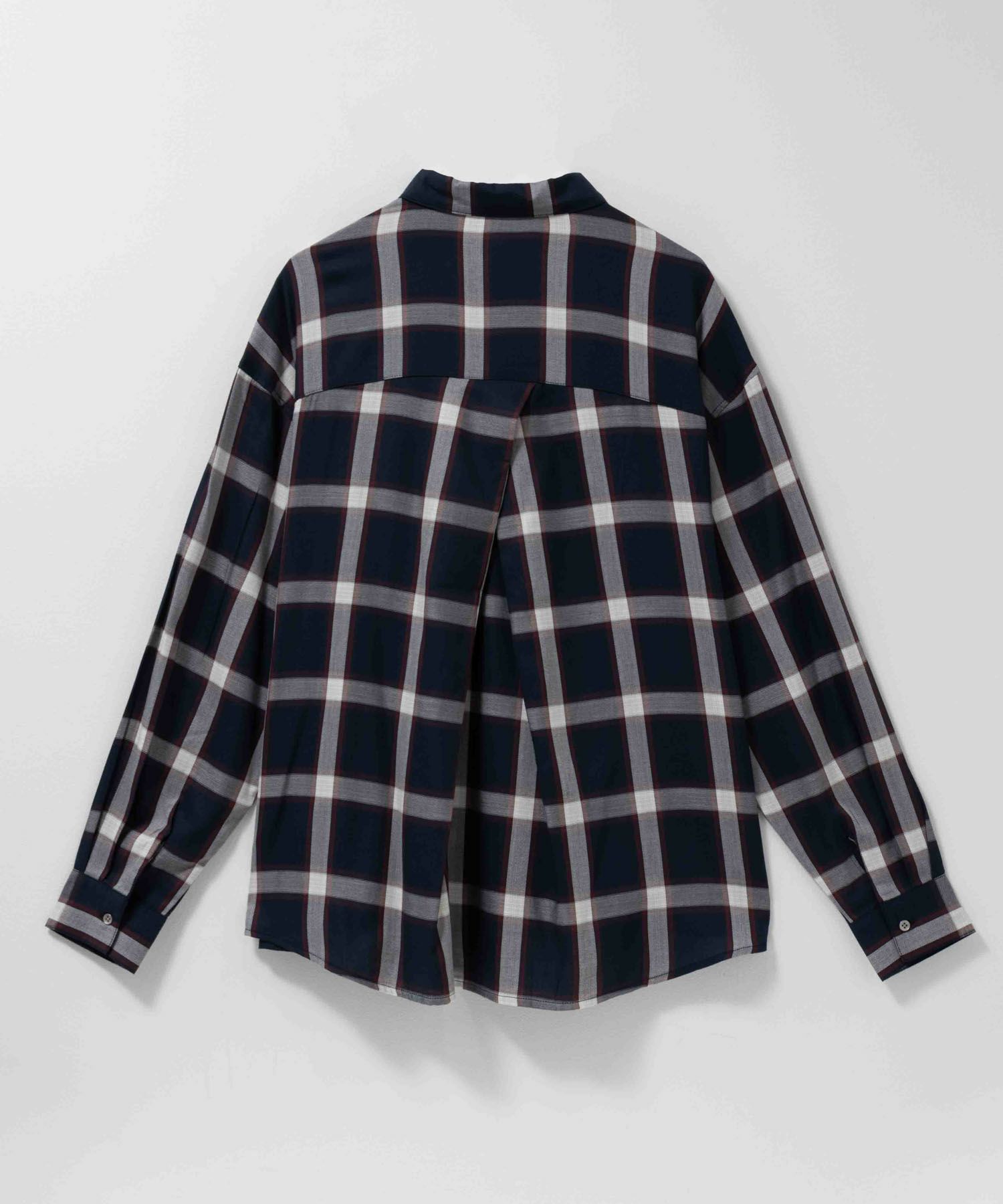 nAvy バックタック前開きシャツ レディース