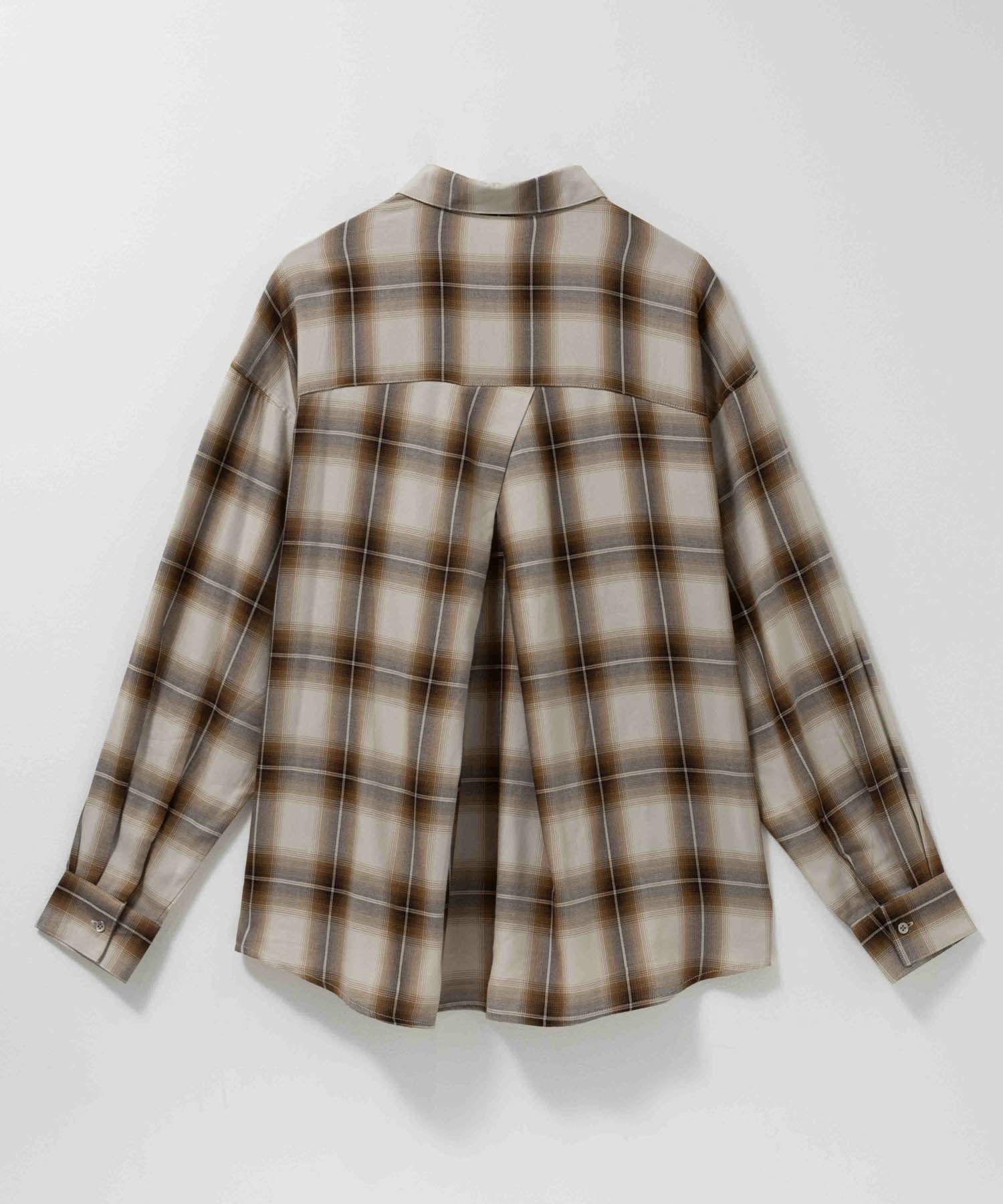 nAvy バックタック前開きシャツ レディース