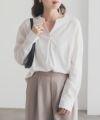 nAvy スキッパーブラウス レディース