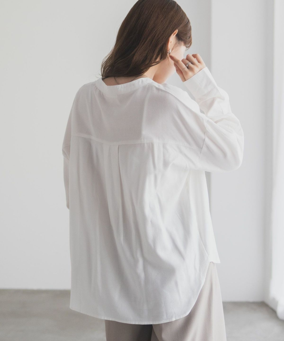 nAvy スキッパーブラウス レディース