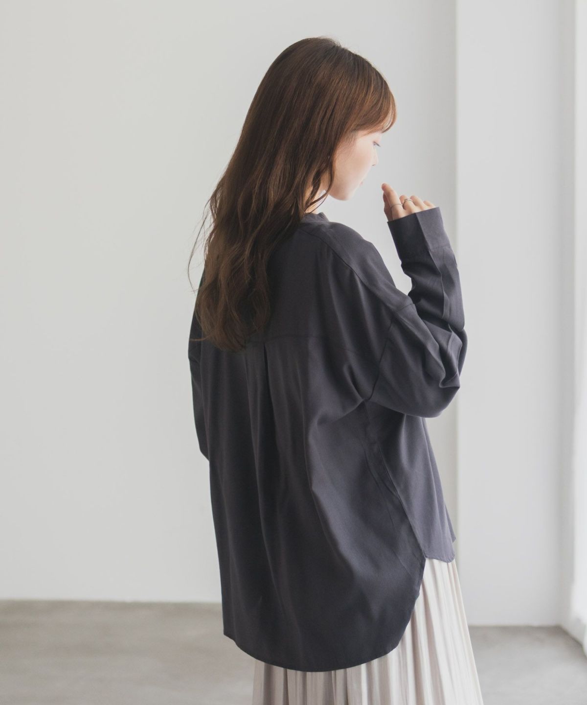 nAvy スキッパーブラウス レディース