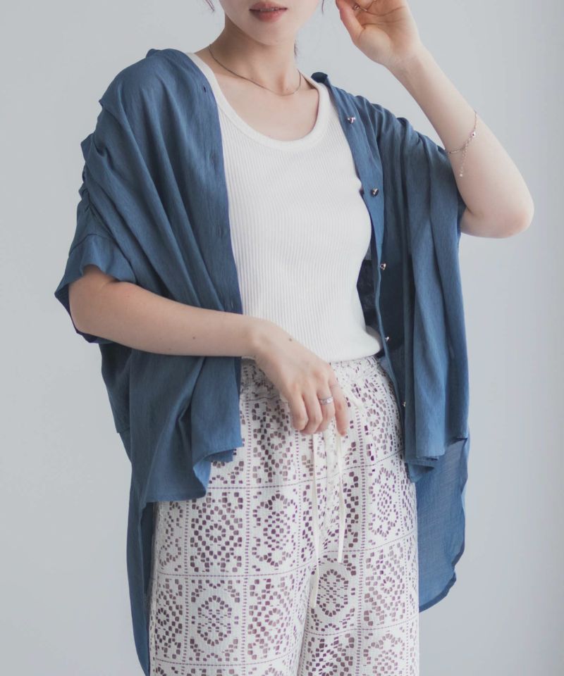 Idnes スキッパーシアーブラウス レディース商品画像-4