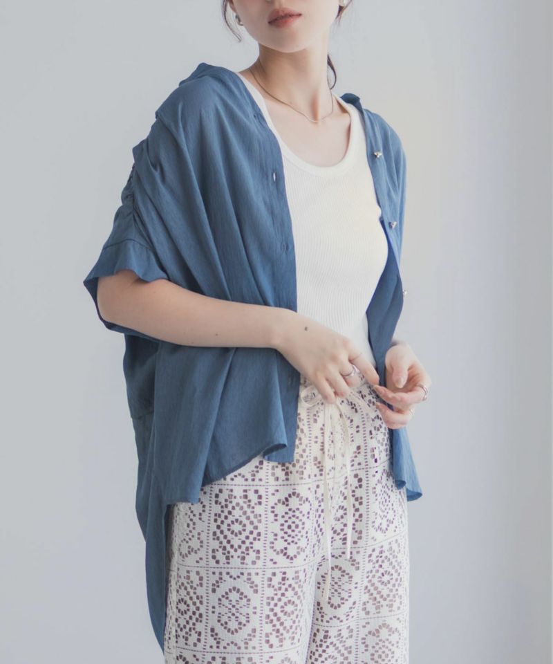 Idnes スキッパーシアーブラウス レディース商品画像-7