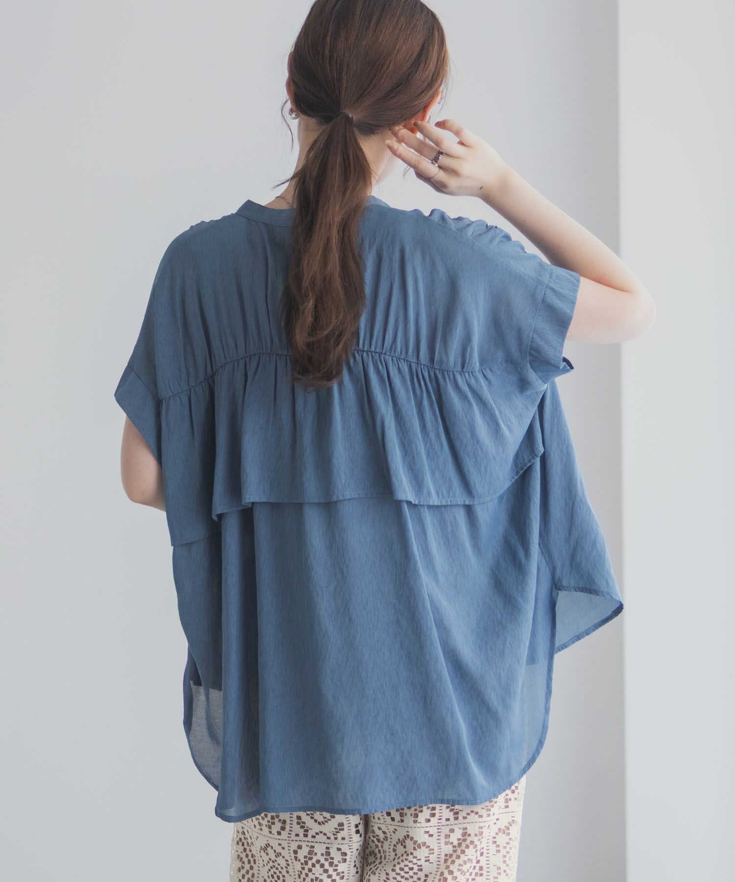 Idnes スキッパーシアーブラウス レディース商品サムネイル-10