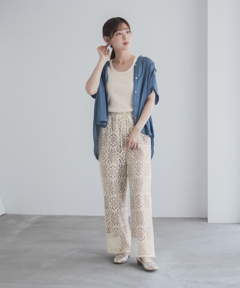 Idnes スキッパーシアーブラウス レディース商品画像-24