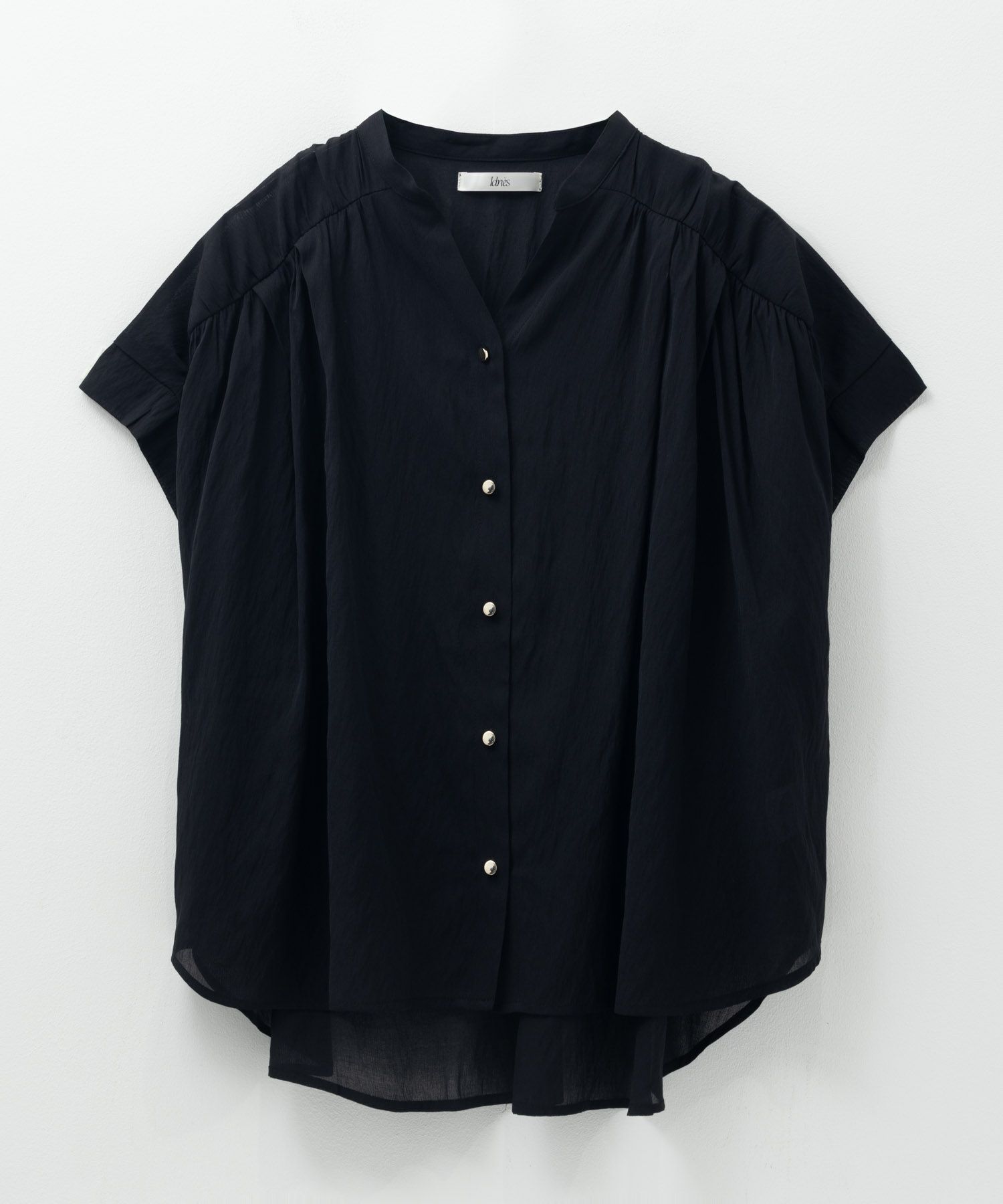 Idnes スキッパーシアーブラウス レディース