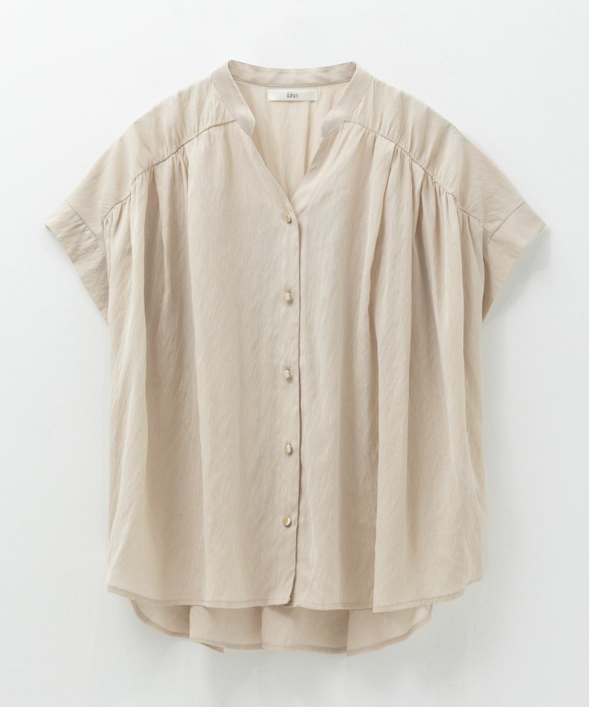 Idnes スキッパーシアーブラウス レディース